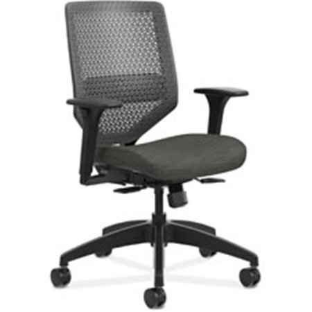 THE HON The Hon HONSVR1ACLC10TK Solve Seating Charcoal Mid-Back Task Chair; Black SVR1ACLC10TK